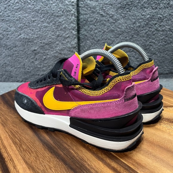 Nike Waffle One SE Casual Lifestyle Sneakers Sport Shoes Pink Yellow Women 7.5 - Picture 6 of 12